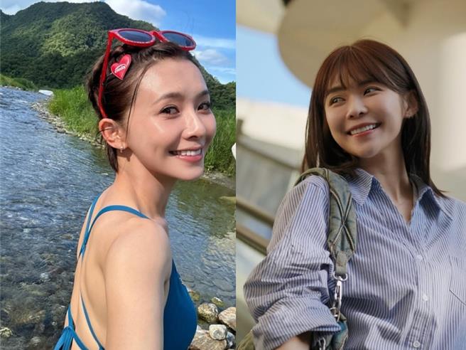 吴婉君（左起）家暴闹出案外案，爆出和林萱瑜闺蜜情生变。（翻摄吴婉君、林萱瑜IG）