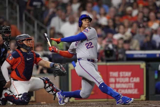 大都会索托全垒打。（美联社）