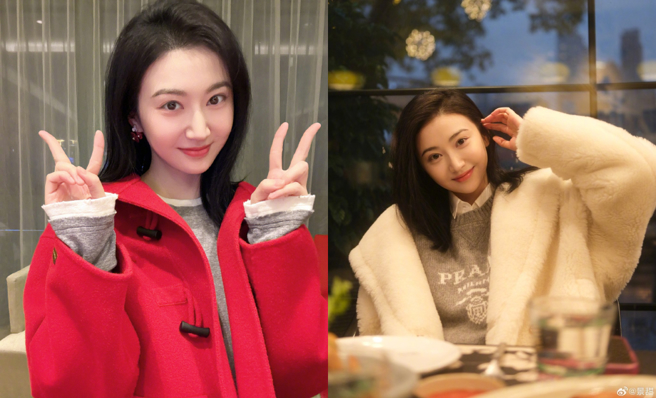 景甜肌肤光滑透亮，有「人间富贵花」封号。（图／翻摄自景甜 微博）