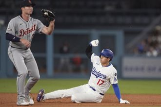 MLB》道奇打虎5連勝 大谷翔平對前田健太跑出今年首盜