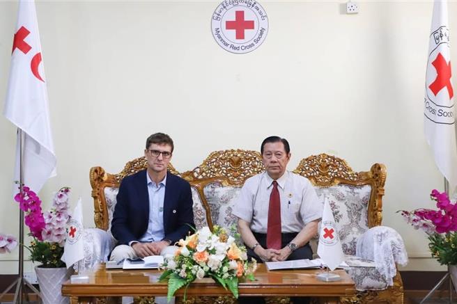 红十字会与红新月会国际联合会（IFRC）在台湾时间3月29日下午5时30分召开线上伙伴会议，讨论缅甸强震后的救灾进展与国际援助行动。（摘自中华民国红十字会官网／蔡佩珈台北传真）