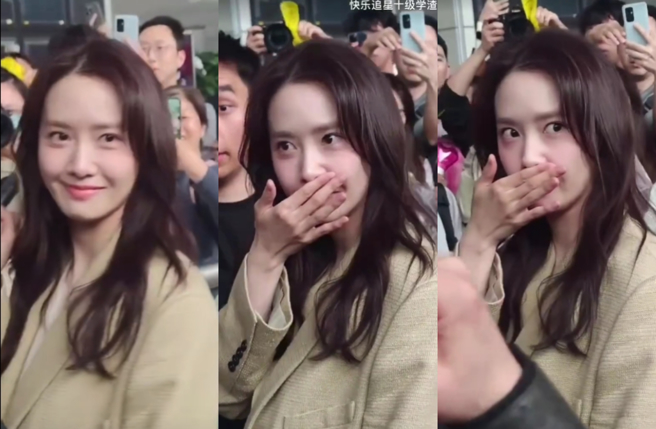 润娥日前疑似被粉丝的口臭臭到表情无法管理。（图／小红书）