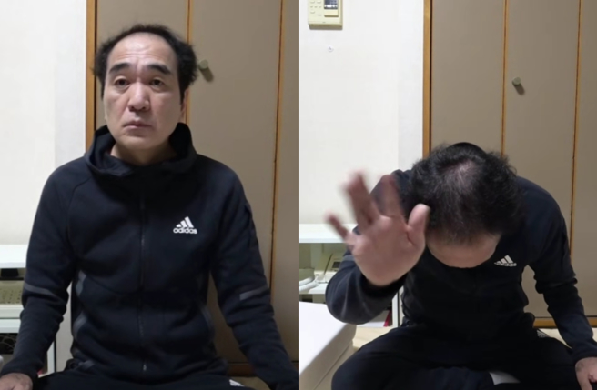 江头有别于给人半裸的形象，全身包紧紧拍片向永野芽郁致歉。（图／YouTube@EGA 频道）