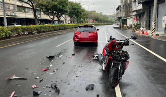 芬園彰南路汽機車碰撞 騎士倒地手腳擦挫傷