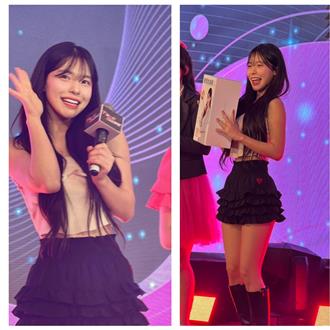 李多慧现身台中放送福利 春酒台上劲歌热舞大秀性感