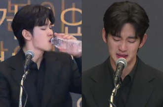 金秀賢記者會「臉發光緊緻」  網挖金賽綸生前黑眼袋、白髮對比超諷刺