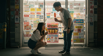 驚見女子蹲路邊「吃洋腸」 網友驚呼：不冷嗎？