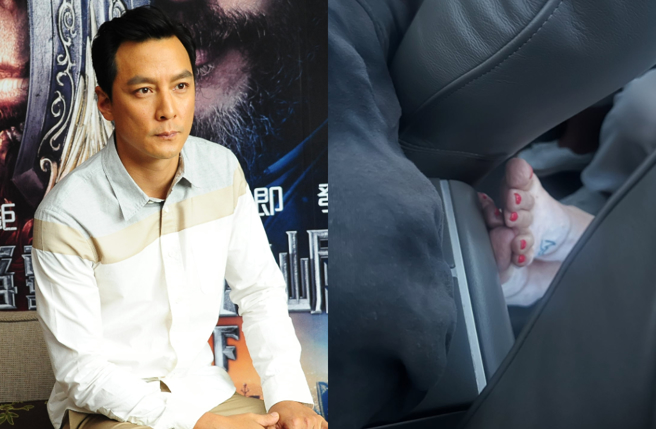 搭机遇后座乘客脱鞋「馈咖」，吴彦祖罕动怒发文公审。（图／明报提供、IG@thatdanielwu）