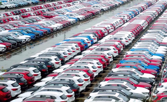 川普汽车关税可能暗助大陆电动车产业。示意图／中新社