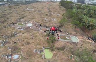 無人機偵測奏功 台中墓地火警取締破「蛋」