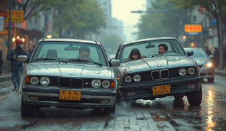 見妻在友人車上 醋夫當街攔車猛撞…結果慘了