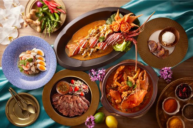 「SUKHOTHAI」泰式餐廳為歡慶潑水節，由館內泰籍名廚Jimmy精心設計8道期間限定泰國料理。（台北喜來登大飯店提供）
