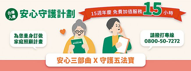 合作金庫人壽歡慶15周年，祭出多重優惠加值服務。圖／合庫人壽提供