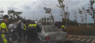 新北林口警匪追逐！77歲翁拒檢逃逸  警破窗逮人