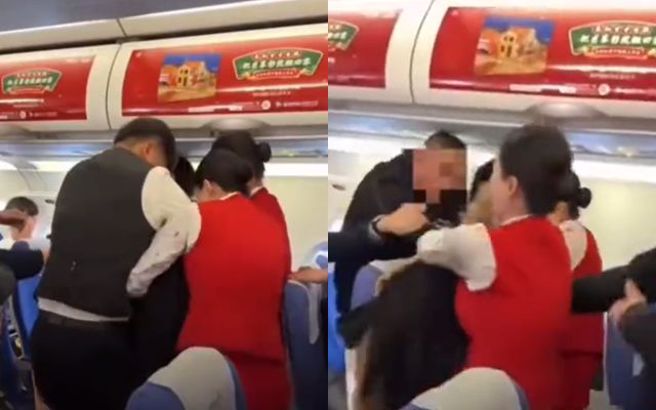 大陆深圳航空近日发生空姐被女乘客咬伤事件。（图／翻摄自微博）