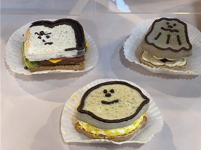  奶油家族全新快闪店「奶油水果摊」现场贩售The Butters与Allumer限时推出的联名限定达克瓦兹礼盒，一组3入。（徐梓榕摄）