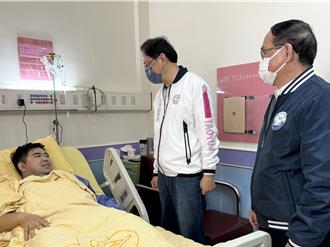 龍潭3警追捕毒嫌受傷  張善政到醫院慰問