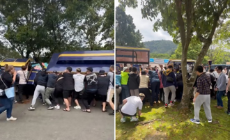 宜兰绿博出事老夫妻1死1伤！30多名游客「抬小火车救人」画面曝光 