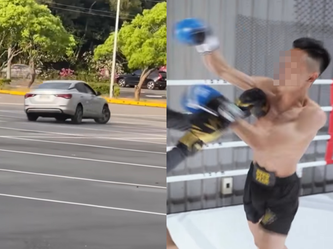 六福村日前出现「89猴」飙车挑衅警察，网起底他曾自称「国军小哥哥」，还用台湾阿成名号参加拳击赛。（翻摄爆料公社、boxing_tbpm IG）