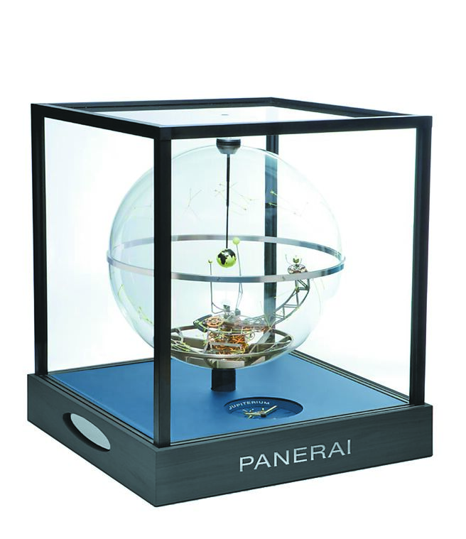 沛纳海打造「木星仪」（Jupiterium）天象仪时钟，向义大利物理学家伽利略致敬。（Panerai提供）