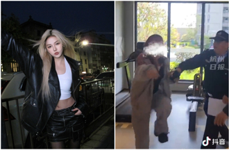 正妹網紅刀小刀「欠債」被帶走！一度與警方拉扯 激動實況曝