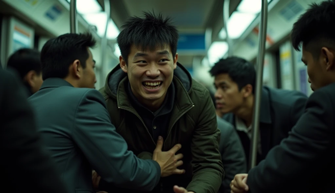 一名男子搭捷运时性骚扰其他男乘客。（示意图、与本案无关／AI生成）