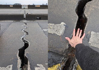 大漢橋行車堪慮？　驚見「伸縮縫」竟有一個手掌寬
