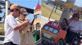 直擊》許孟哲「蹲下育兒」當慈父 趙孟姿陪玩不怕曬