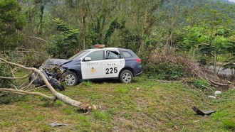 台東警閃野狗意外翻車　警車毀人輕傷！