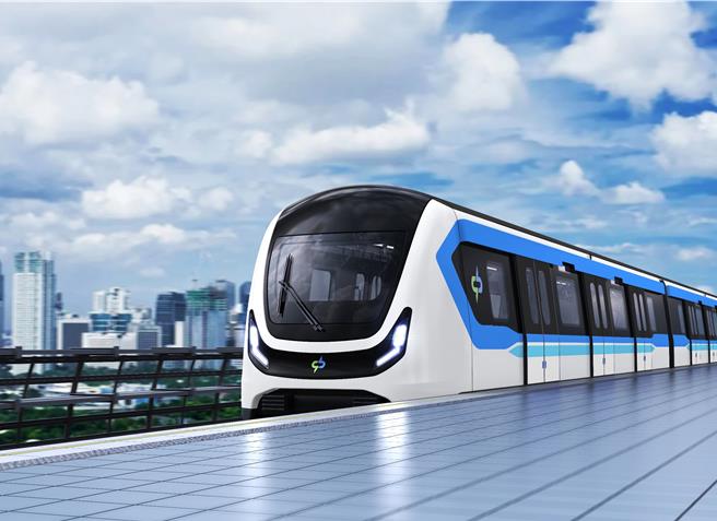 台中捷运蓝线车辆外观模拟图。（台中市府捷工局提供／陈淑娥台中传真）