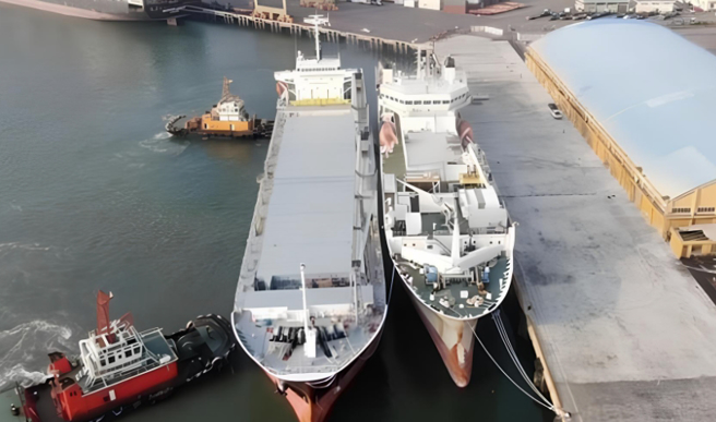 台中港每天都有大量商船進出。（港務公司提供／李京昇台中傳真）