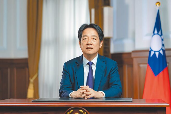 因应美国对台徵收32%进口关税，赖清德总统6日晚间以录制影片的方式，提出政府因应对策。（总统府提供）