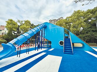 板橋 重慶公園 大鯨魚遊戲場啟用