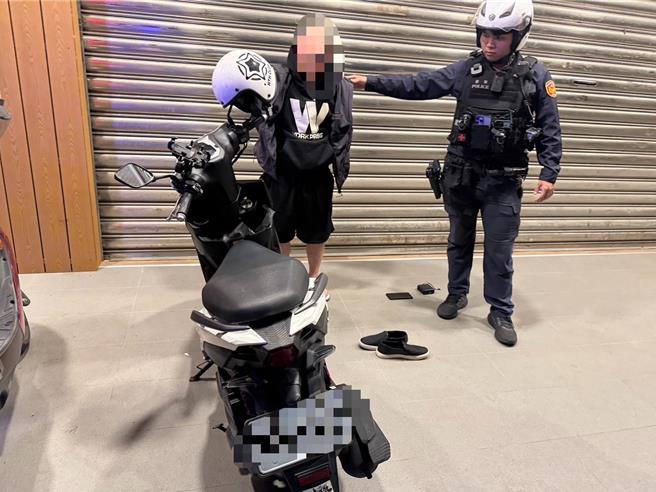 员警1小时内逮补窃嫌。（新庄警分局提供）