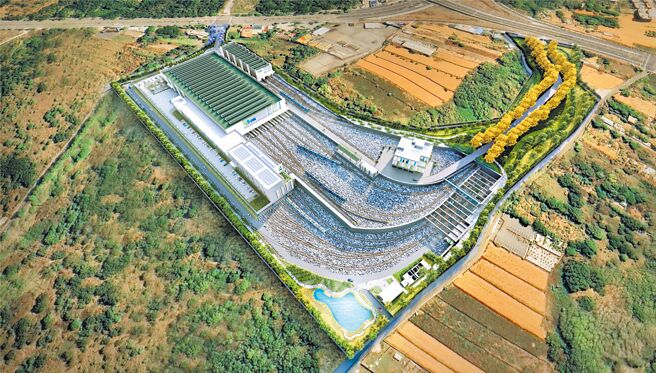 台中捷运蓝线龙井机厂为全台首座位于山坡地阶梯式维修机厂，技术层次及施工难度高（图为模拟照）。（台中市府捷工局提供／陈淑娥台中传真）