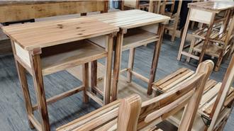 花蓮高農汰舊換新 採購國產柳杉課桌椅