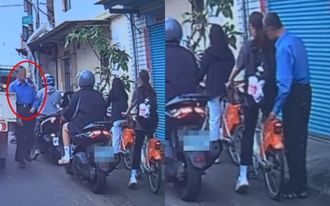 好噁！怪阿伯繞身後「偷聞髮香」 妹子嚇壞急逃