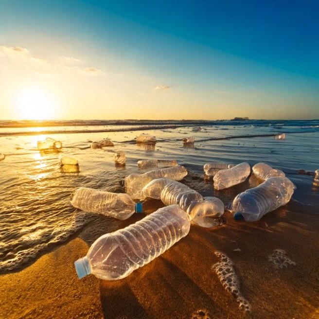 人类使用宝特瓶等塑胶制品，引发塑胶微粒污染，已对人类及全球生物造成极大伤害。（图/太阳星提供）