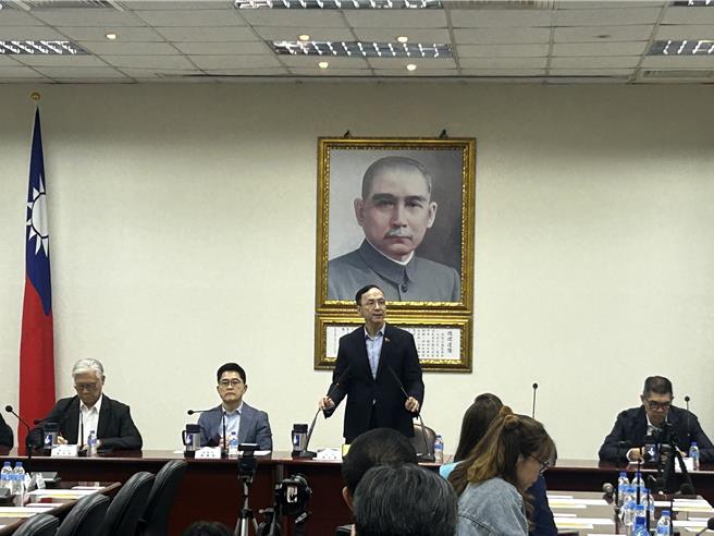 国民党9日举行中常会。（陈薏云摄）