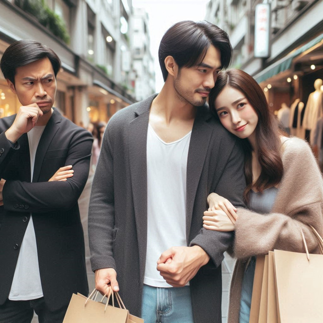 新北市一名男子阿德（化名）与小美（化名）结褵三年，期间竟传出男子阿勇（化名）与小美藕断丝连，甚至多次在公眾场所亲密互动。（示意图、与本案无关／AI生成）