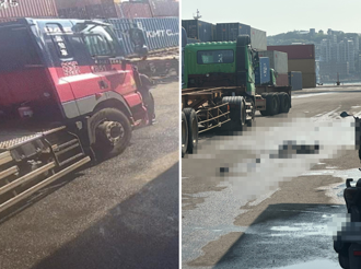 基隆港死亡車禍！貨車司機遭聯結車輾壓亡 現場慘況曝光