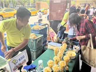 南台金鑽鳳梨北上展售 台農17號75折優惠嚐鮮