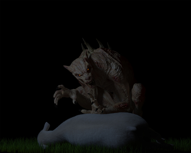 美国一名女子在自家门口拍到诡异生物，影片曝光后，网友认为看起来就像是传说中的神秘吸血兽。（示意图：Shutterstock／达志）