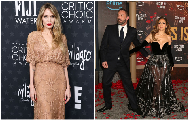 班艾佛列克和「翹臀珍」離異後，傳出暗戀安潔莉娜裘莉。 （達志影像）