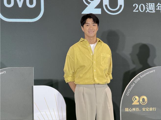 江宏杰12日出席卫浴品牌记者会，分享新家生活。（池宗玲摄）