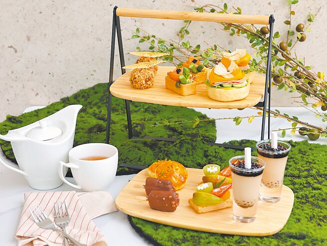 「春日野餐风」双人下午茶。图／台中日月千禧酒店提供