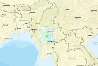 緬甸又地震！芮氏規模5.5 深度超淺僅7.7公里