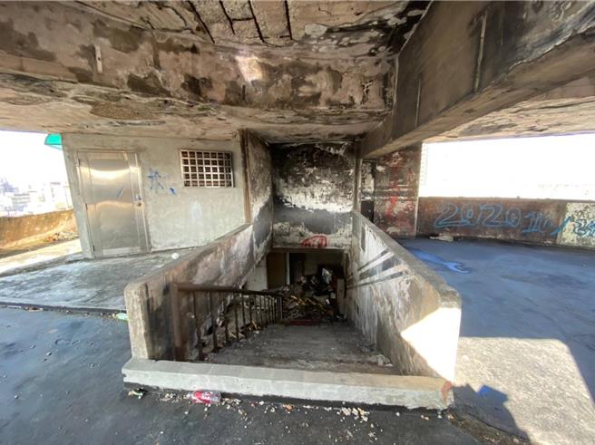 财神大楼恐有公安及消防安隐忧。(都发局提供／蔡依珍桃园传真)