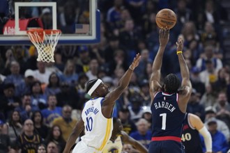 NBA》哈登OT包辦12分 快艇搶第5種子也送勇士打附加賽