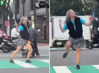 「噴假牙」抖音網紅斑馬線狂舞20秒  警：因有這動作無法罰